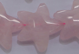 CFG965 15.5 inches 30*33mm faceted & carved star rose quartz beads