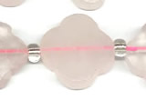 CFG990 15 inches 16mm - 17mm carved flower rose quartz beads