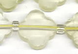 CFG991 15 inches 16mm - 17mm carved flower lemon quartz beads