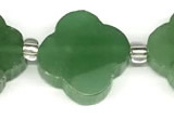 CFG994 15 inches 16mm - 17mm carved flower green aventurine beads