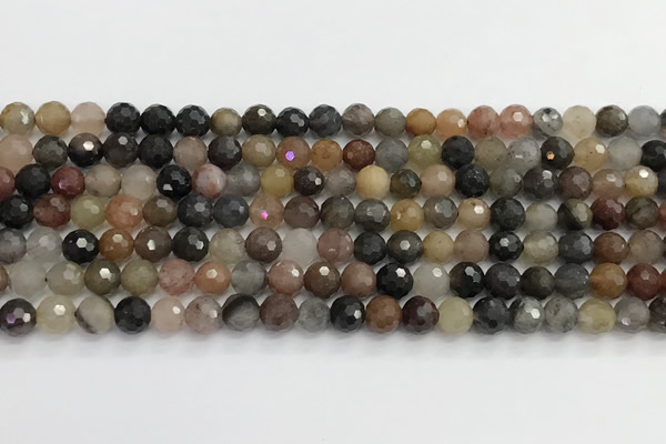 CFJ217 15.5 inches 6mm faceted round fancy jasper beads