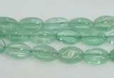 CFL101 15.5 inches 8*12mm oval natural green fluorite gemstone beads