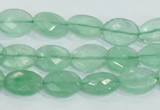 CFL103 15.5 inches 10*14mm faceted oval natural green fluorite beads