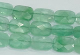 CFL104 15.5 inches 12*16mm faceted rectangle natural green fluorite beads