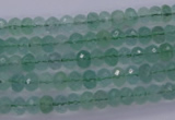 CFL110 15.5 inches 4*6mm faceted rondelle green fluorite beads