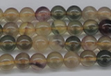 CFL1101 15.5 inches 6mm round yellow fluorite gemstone beads