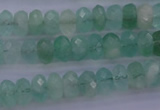 CFL112 15.5 inches 5*10mm faceted rondelle green fluorite beads