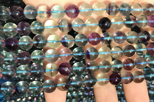 CFL1131 15.5 inches 8mm round fluorite gemstone beads wholesale