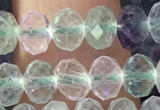 CFL1142 15.5 inches 4*6mm faceted rondelle fluorite gemstone beads