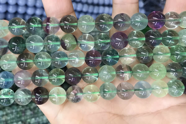 CFL1153 15.5 inches 10mm round fluorite gemstone beads