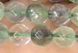 CLF1155 15.5 inches 6mm faceetd round fluorite gemstone beads