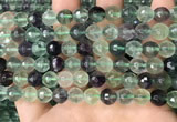 CLF1156 15.5 inches 8mm faceetd round fluorite gemstone beads