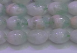 CFL1201 15.5 inches 8*12mm rice green fluorite gemstone beads