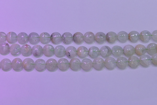 CFL1208 15.5 inches 10mm flat round green fluorite gemstone beads