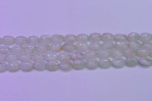 CFL1217 15.5 inches 10*14mm oval green fluorite gemstone beads