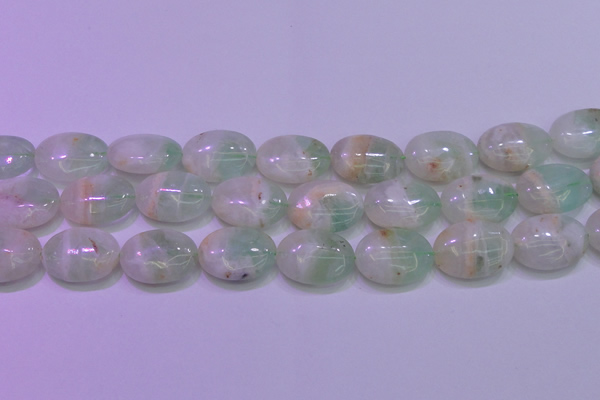 CFL1221 15.5 inches 18*25mm oval green fluorite gemstone beads