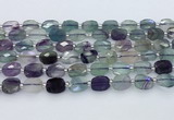 CFL1232 15.5 inches 8*10mm faceted rectangle fluorite beads