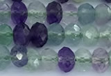 CFL1240 15 inches 5*6mm faceted rondelle fluorite beads