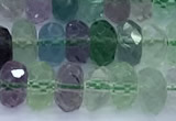 CFL1241 15 inches 5*7mm faceted rondelle fluorite beads