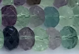 CFL1243 15 inches 6*9mm faceted rondelle fluorite beads