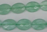 CFL125 15.5 inches 12*16mm faceted oval green fluorite beads