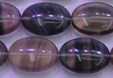 CFL1343 15.5 inches 15*20mm oval purple fluorite gemstone beads