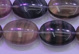 CFL1344 15.5 inches 18*25mm oval purple fluorite gemstone beads