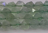 CFL1402 15.5 inches 8mm faceted nuggets green fluorite beads