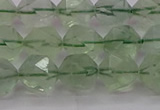 CFL1404 15.5 inches 12mm faceted nuggets green fluorite beads