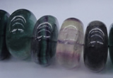 CFL145 15.5 inches 10*20mm rondelle natural fluorite beads