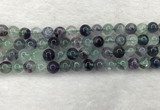 CFL1452 15.5 inches 8mm round fluorite beads wholesale