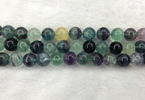 CFL1455 15.5 inches 14mm round fluorite beads wholesale