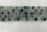 CFL1461 15.5 inches 6mm round A grade fluorite gemstone beads