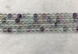 CFL1471 15.5 inches 6mm round AA grade fluorite gemstone beads