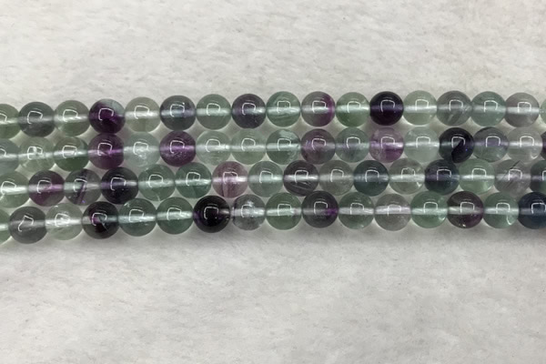 CFL1472 15.5 inches 8mm round AA grade fluorite gemstone beads