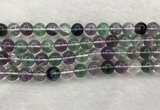 CFL1474 15.5 inches 12mm round AA grade fluorite gemstone beads