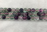 CFL1484 15.5 inches 12mm round rainbow fluorite gemstone beads