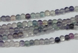 CFL150 15.5 inches 4mm round natural fluorite gemstone beads wholesale