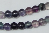 CFL151 15.5 inches 8mm round natural fluorite gemstone beads wholesale