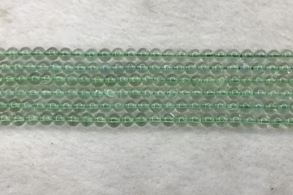 CFL1521 15.5 inches 4mm round green fluorite gemstone beads