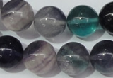 CFL155 15.5 inches 16mm round natural fluorite gemstone beads