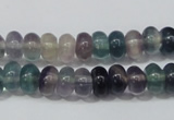 CFL156 15.5 inches 5*8mm rondelle natural fluorite gemstone beads