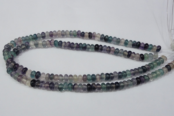 CFL156 15.5 inches 5*8mm rondelle natural fluorite gemstone beads