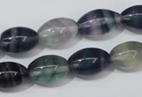 CFL158 15.5 inches 10*15mm rice natural fluorite gemstone beads