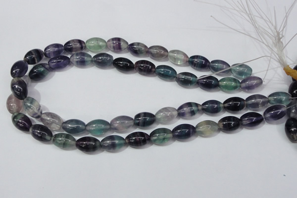 CFL158 15.5 inches 10*15mm rice natural fluorite gemstone beads