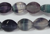 CFL160 15.5 inches 10*15mm twisted rice natural fluorite beads wholesale