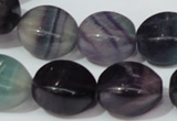 CFL161 15.5 inches 15*20mm twisted rice natural fluorite beads