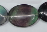 CFL172 15.5 inches 25*35mm oval natural fluorite beads wholesale