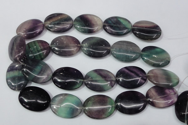 CFL172 15.5 inches 25*35mm oval natural fluorite beads wholesale