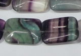 CFL173 15.5 inches 18*25mm rectangle natural fluorite beads wholesale